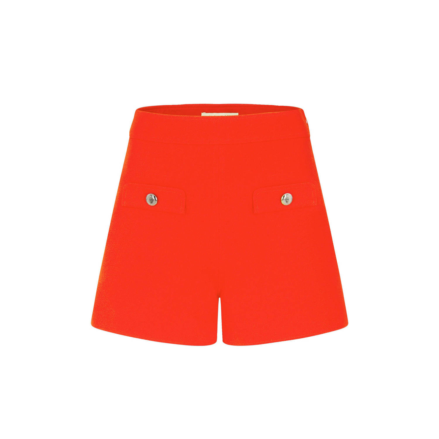 Morgan high waist straight fit short oranjerood