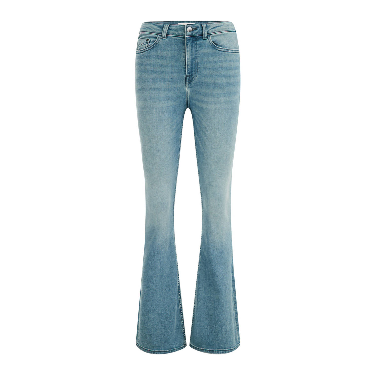 WE Fashion Blue Ridge high waist flared jeans light blue denim