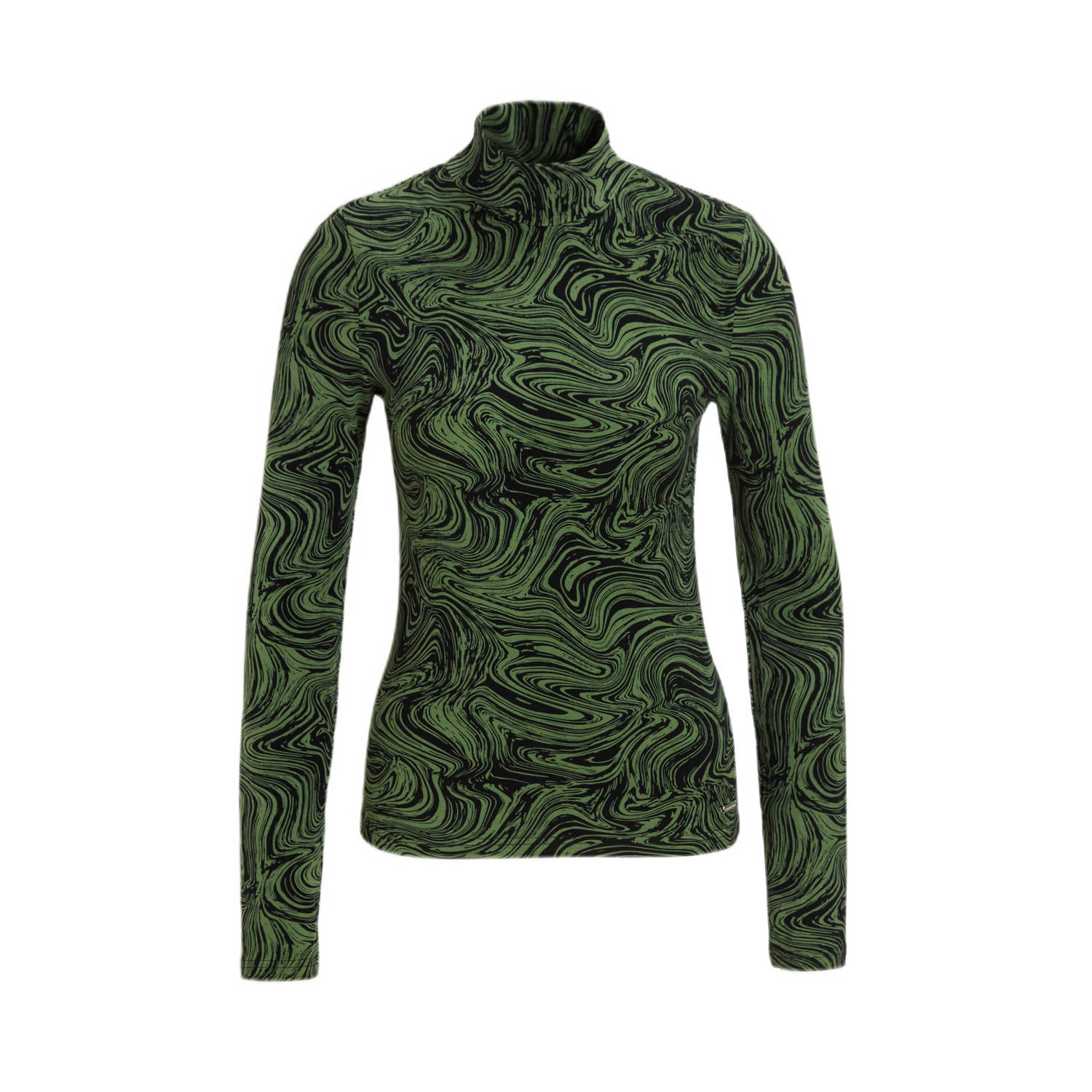 Colourful Rebel top Neyo met grafische print groen zwart