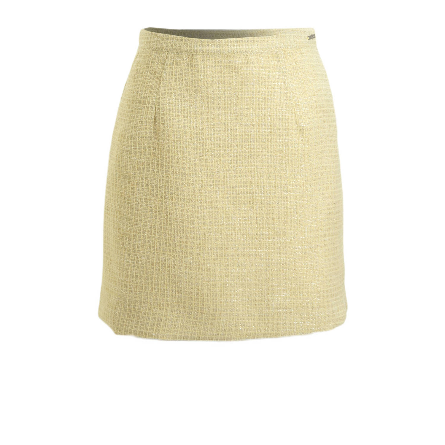 COLOURFUL REBEL Dames Rokken Trista Boucle Mini Skirt Geel