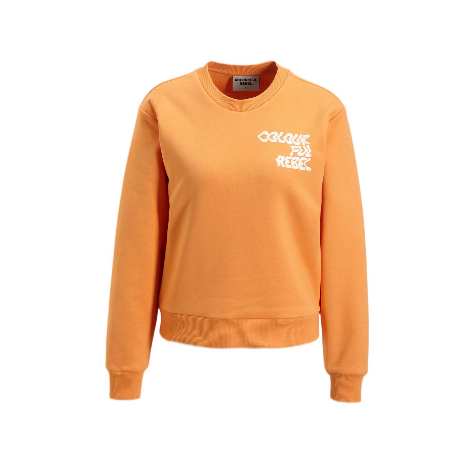 Colourful Rebel Golf Logo Relaxte Sweater Orange Dames