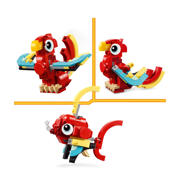 thumbnail: LEGO Creator 3-in-1 Rode draak Speelgoed Dieren Figuren Set met Vis en Feniks 31145
