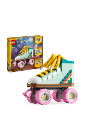 3-in-1 Retro rolschaats met Mini Skateboard en Gettoblaster Radio Speelgoed 31148 