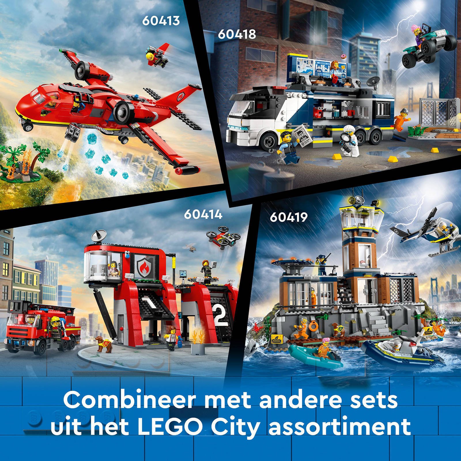 LEGO City Brandweerkazerne en brandweerauto Brandweer LEGO City Brandweerkazerne en brandweerauto Brandweer
