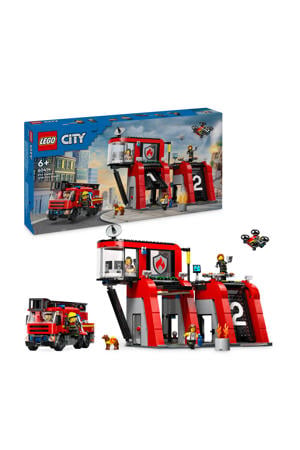 Brandweerkazerne en brandweerauto Brandweer Speelgoed voor Kinderen 60414