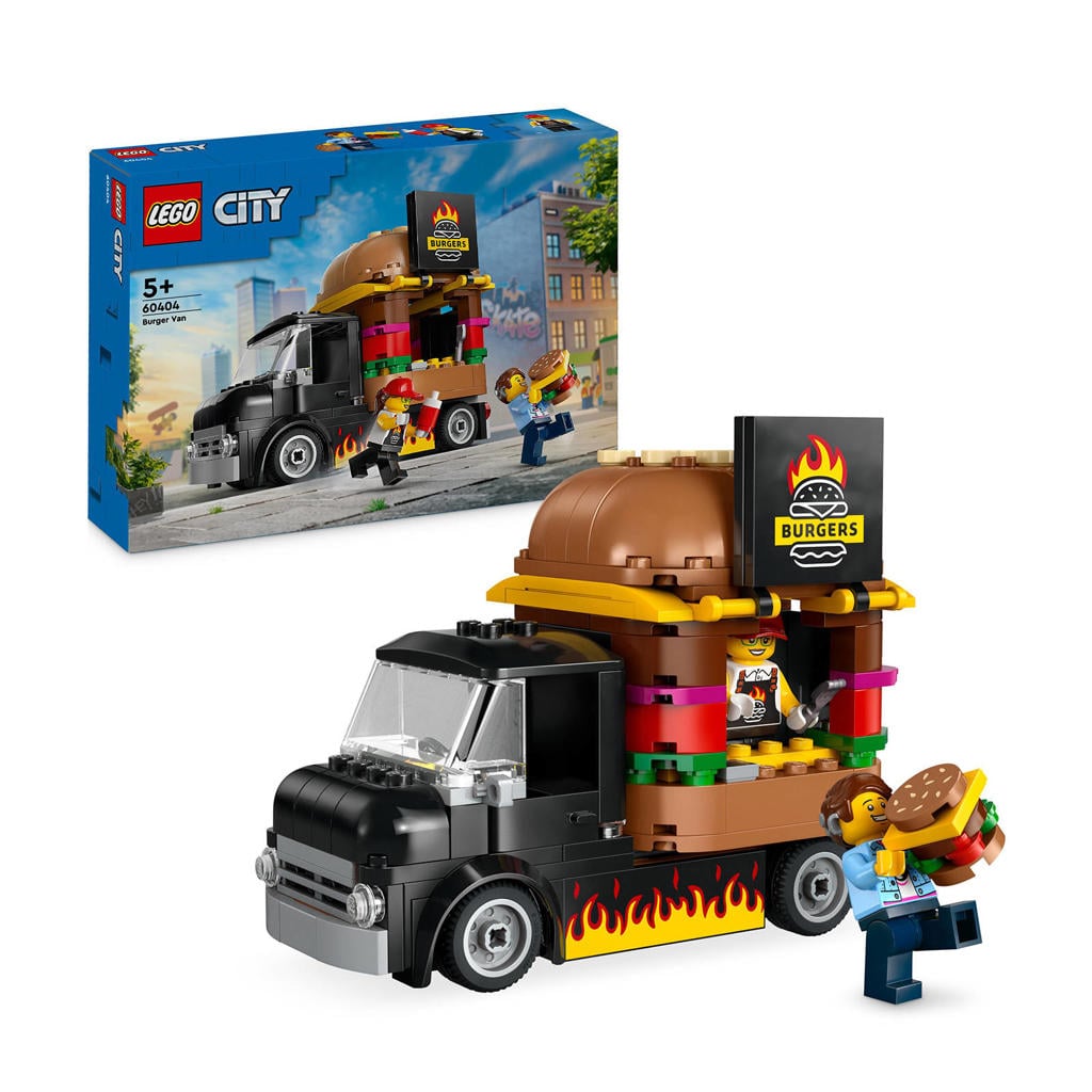 LEGO City Hamburgertruck Speelgoed Vrachtwagen Keukenset voor Kinderen vanaf 5 Jaar 60404