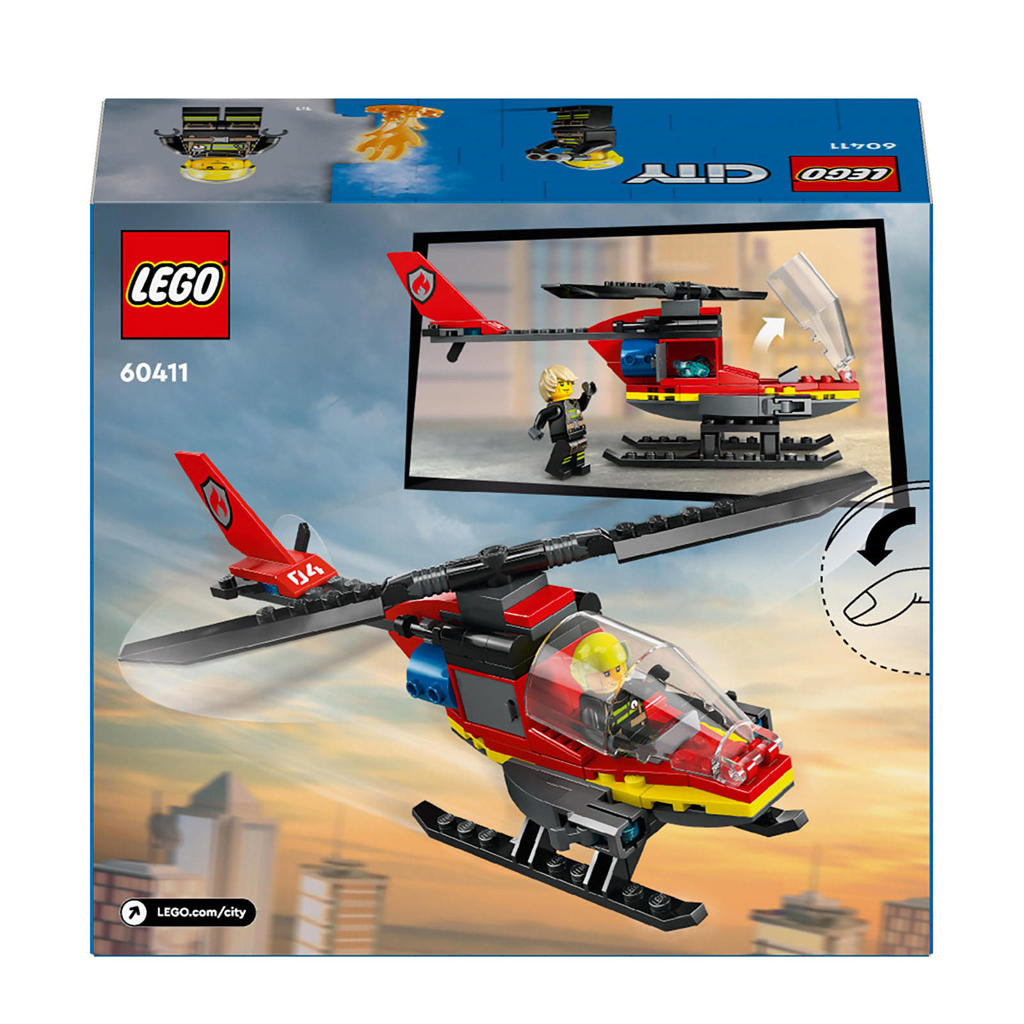 LEGO City Brandweerhelikopter 60411 | wehkamp