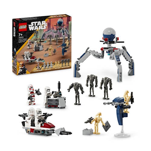 Wehkamp LEGO Star Wars Clone Trooper & Battle Droid Battle Pack Bouwbaar The Clone Wars Speelgoed 75372 aanbieding