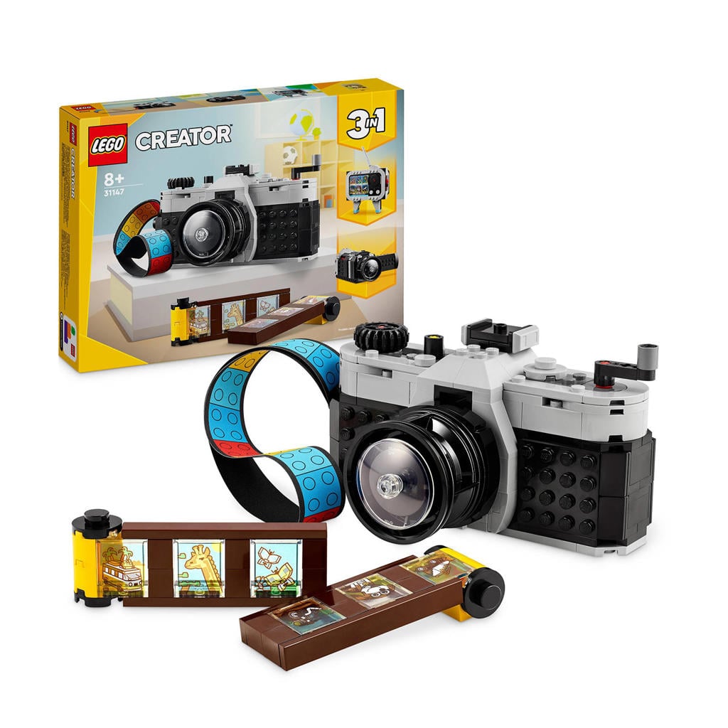 LEGO Creator 3-in-1 Retro fotocamera Set met Modellen van Speelgoed Tv en Videocamera 31147