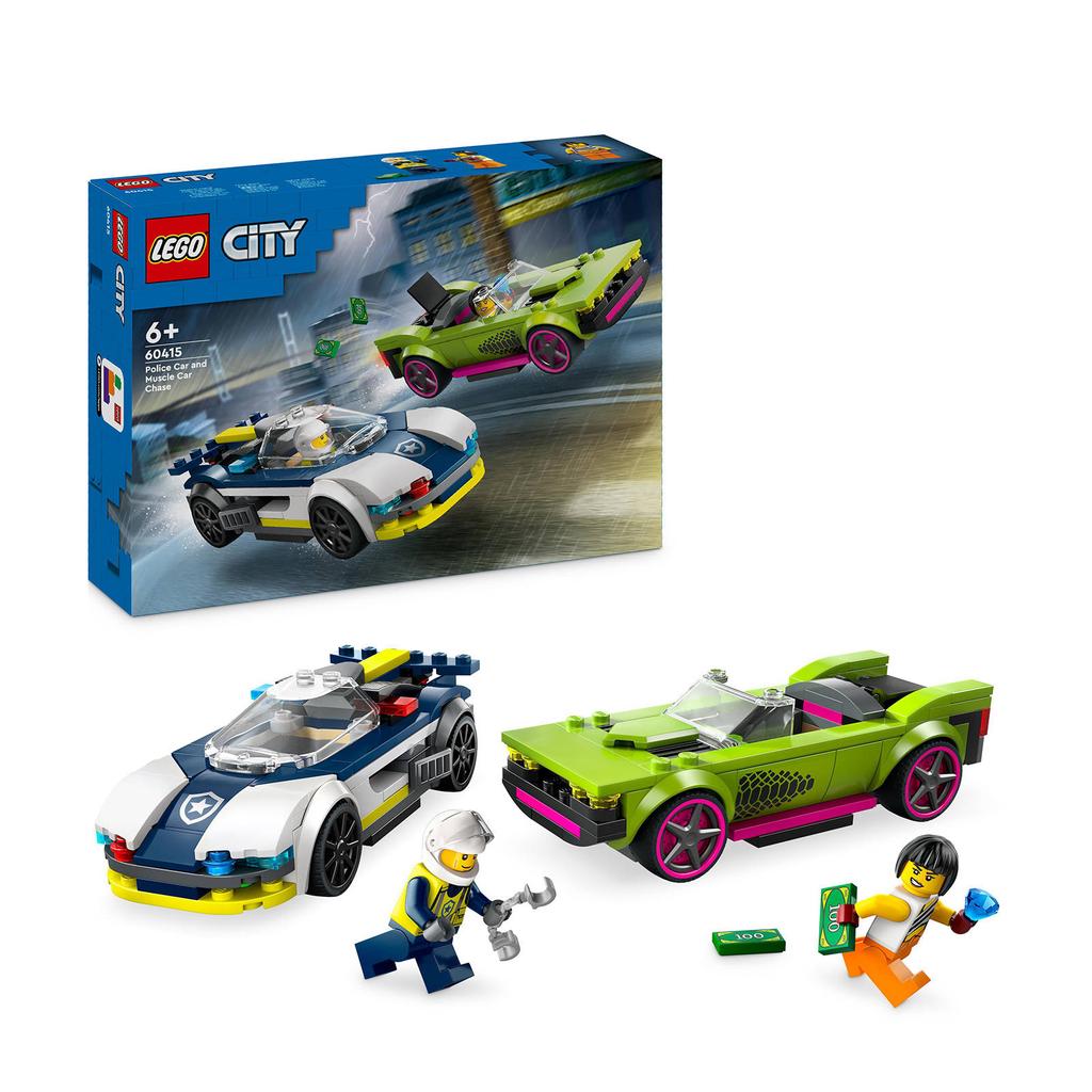 LEGO City Politiewagen en snelle autoachtervolging Politie Auto Speelgoed Set 60415