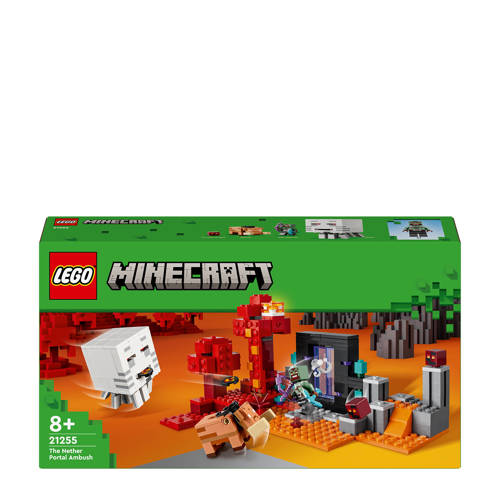 Wehkamp LEGO Minecraft Hinderlaag bij het Nether-portaal 21255 aanbieding