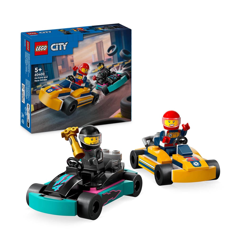LEGO City Karts en racers Speelgoed Race Auto Set voor Kinderen vanaf 5 Jaar 60400