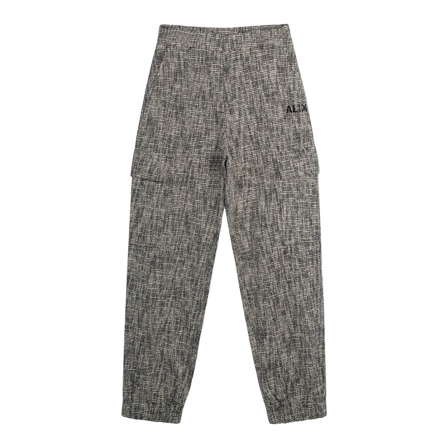 Alix The Label Boucle Cargo Broek Oversized Zwart en Wit Multicolor Dames