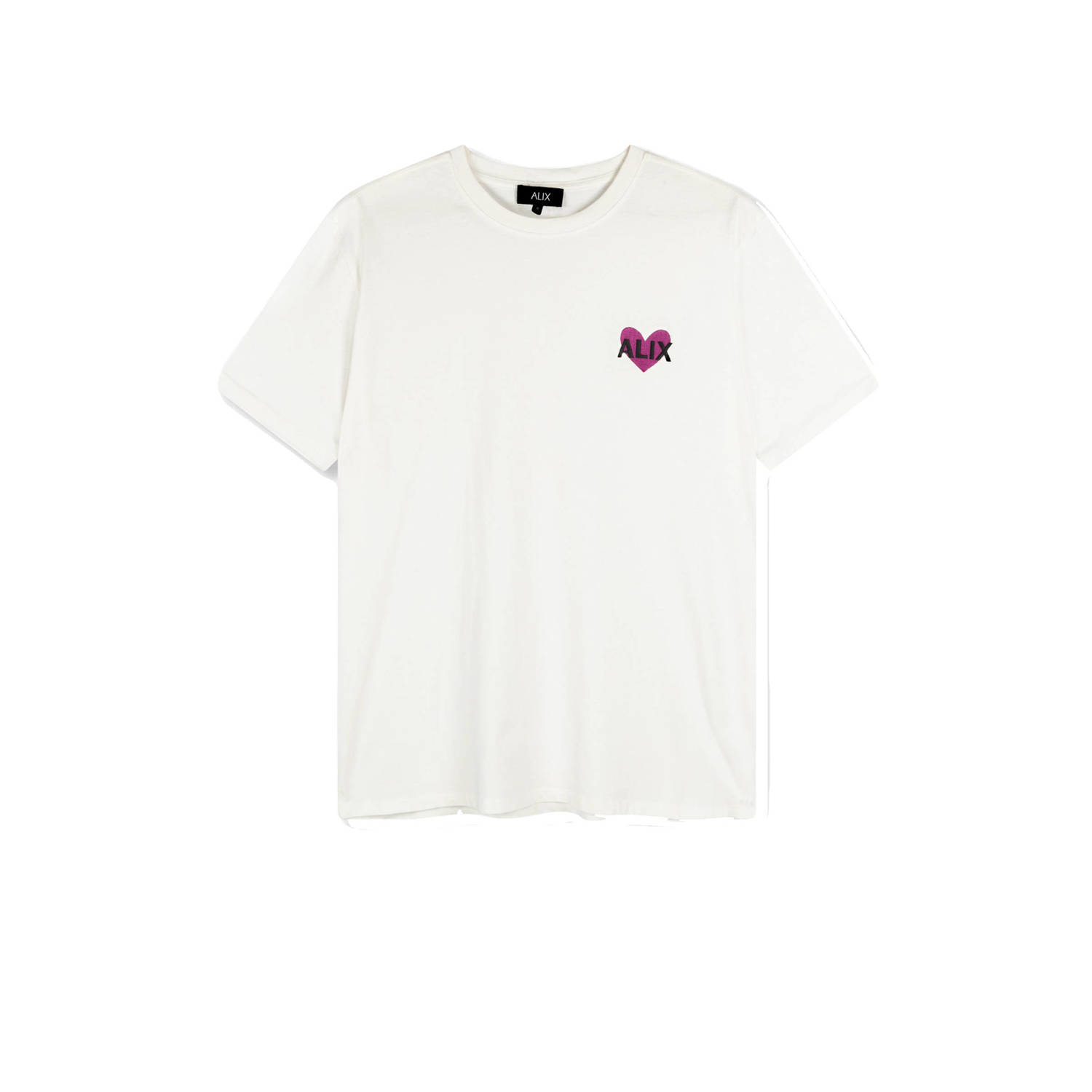 ALIX THE LABEL Dames Tops & T-shirts Ladies Knitted Alix Heart T-shirt Wit