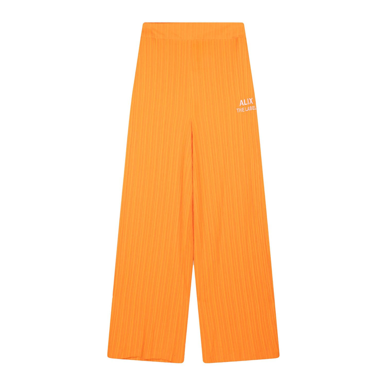 ALIX THE LABEL Dames Broeken Ladies Woven Krinkle Pants Oranje