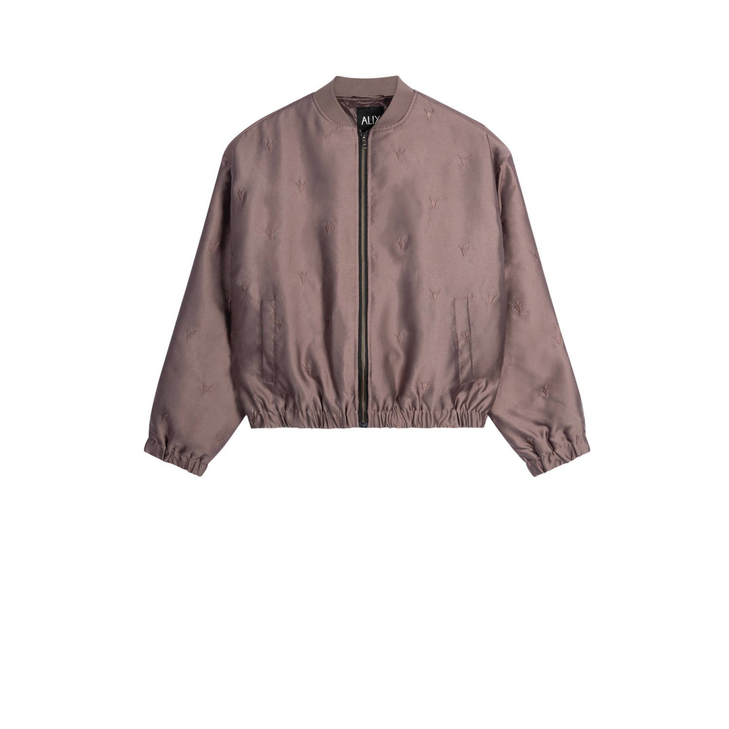 ALIX THE LABEL Dames Jassen Ladies Woven Shiny Bull Bomber Brons