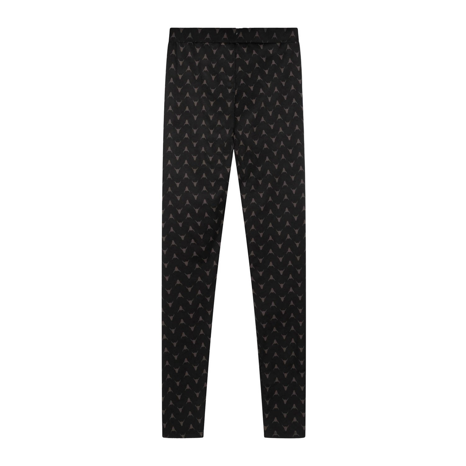 Alix the Label high waist skinny legging met all over print zwart