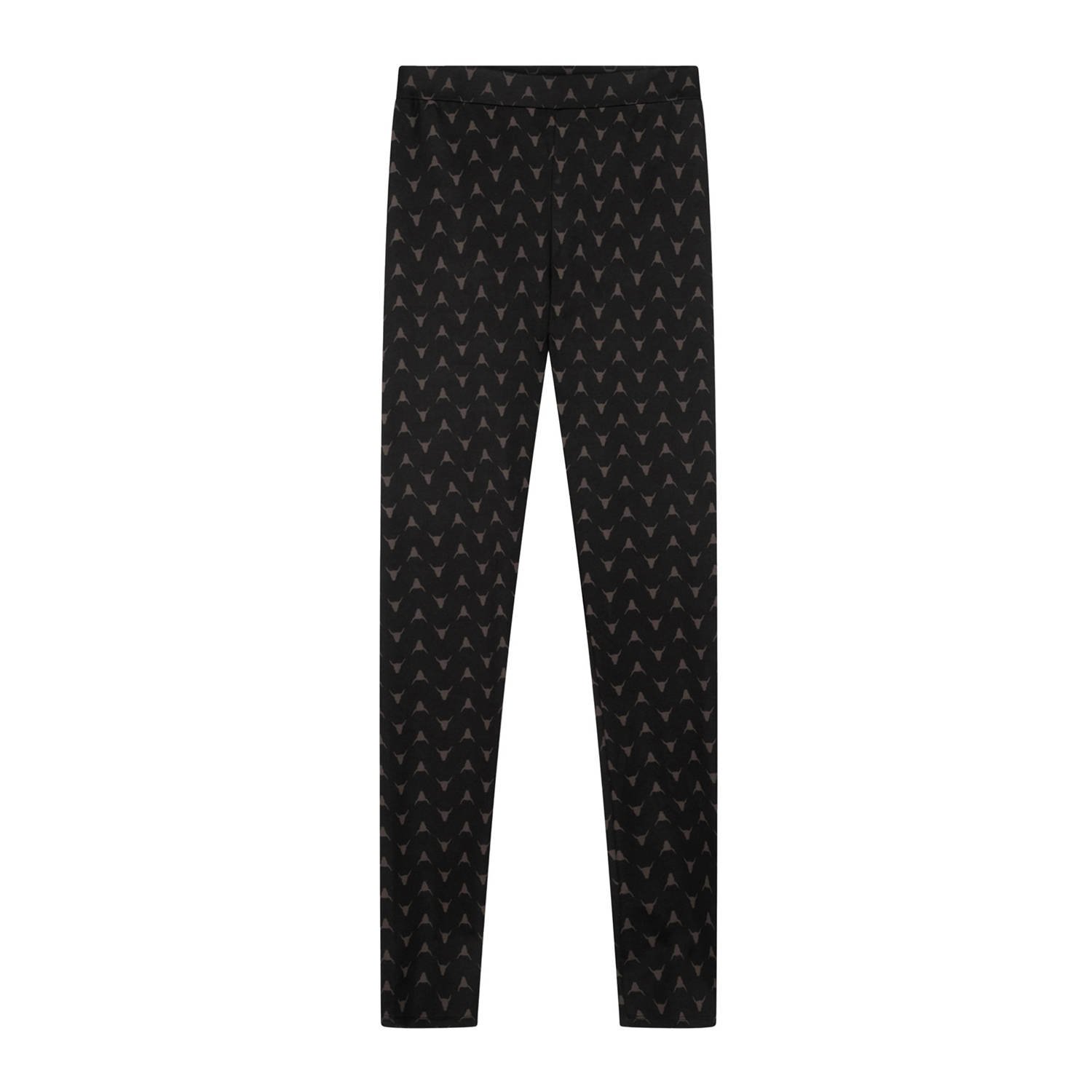 Alix the Label high waist skinny legging met all over print zwart