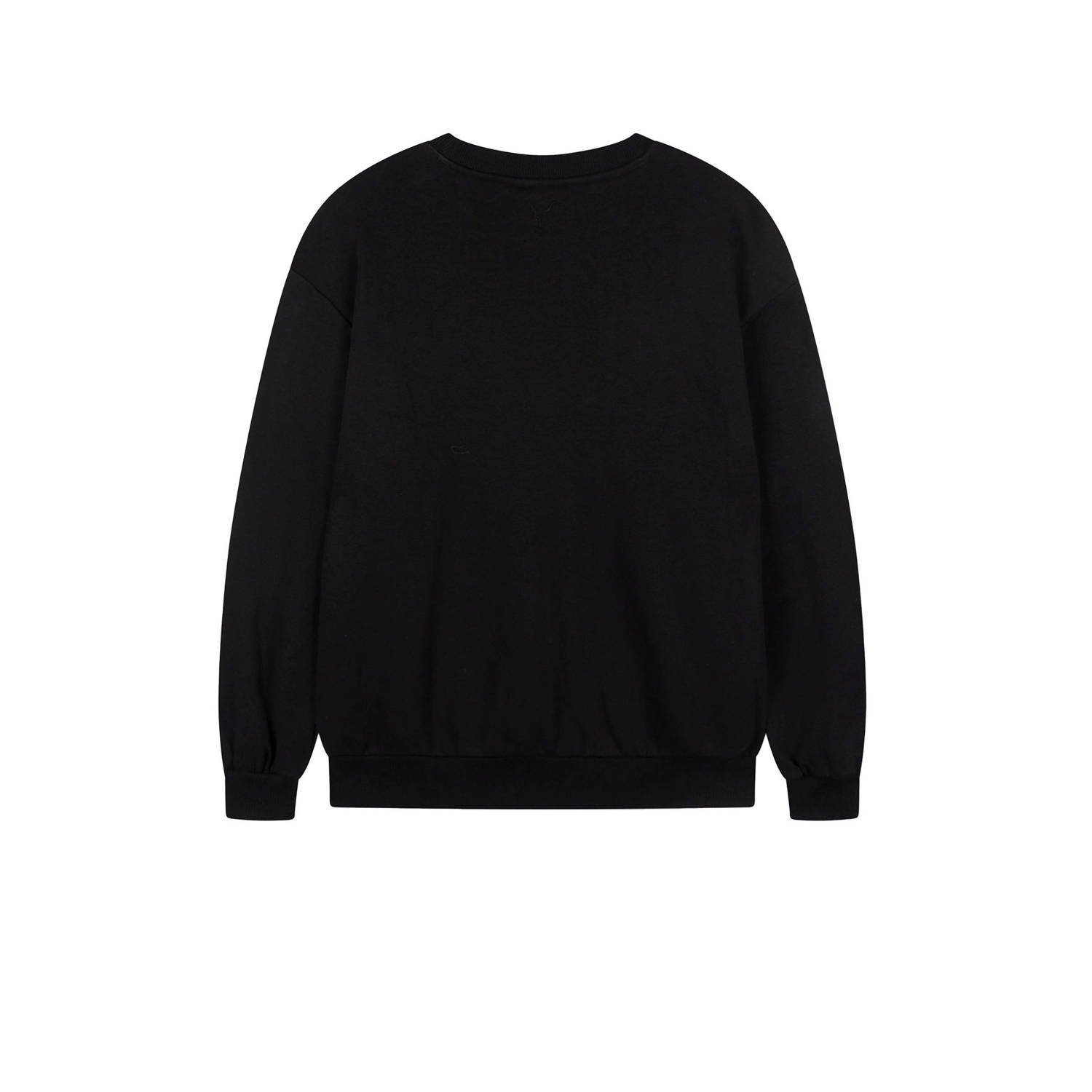 Alix the Label sweater met tekst zwart