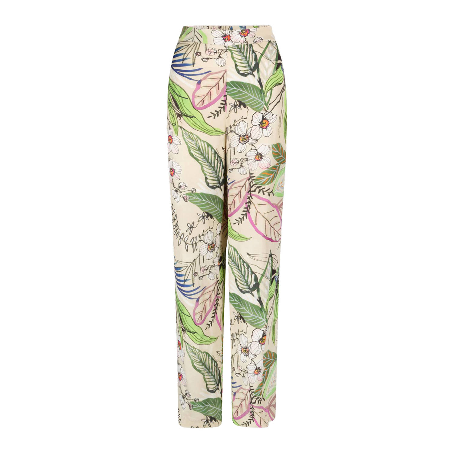 JANSEN Amsterdam wide leg broek met all over print