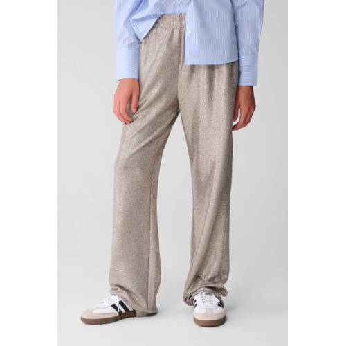 Shoeby wide leg broek met glitters zilver afbeelding