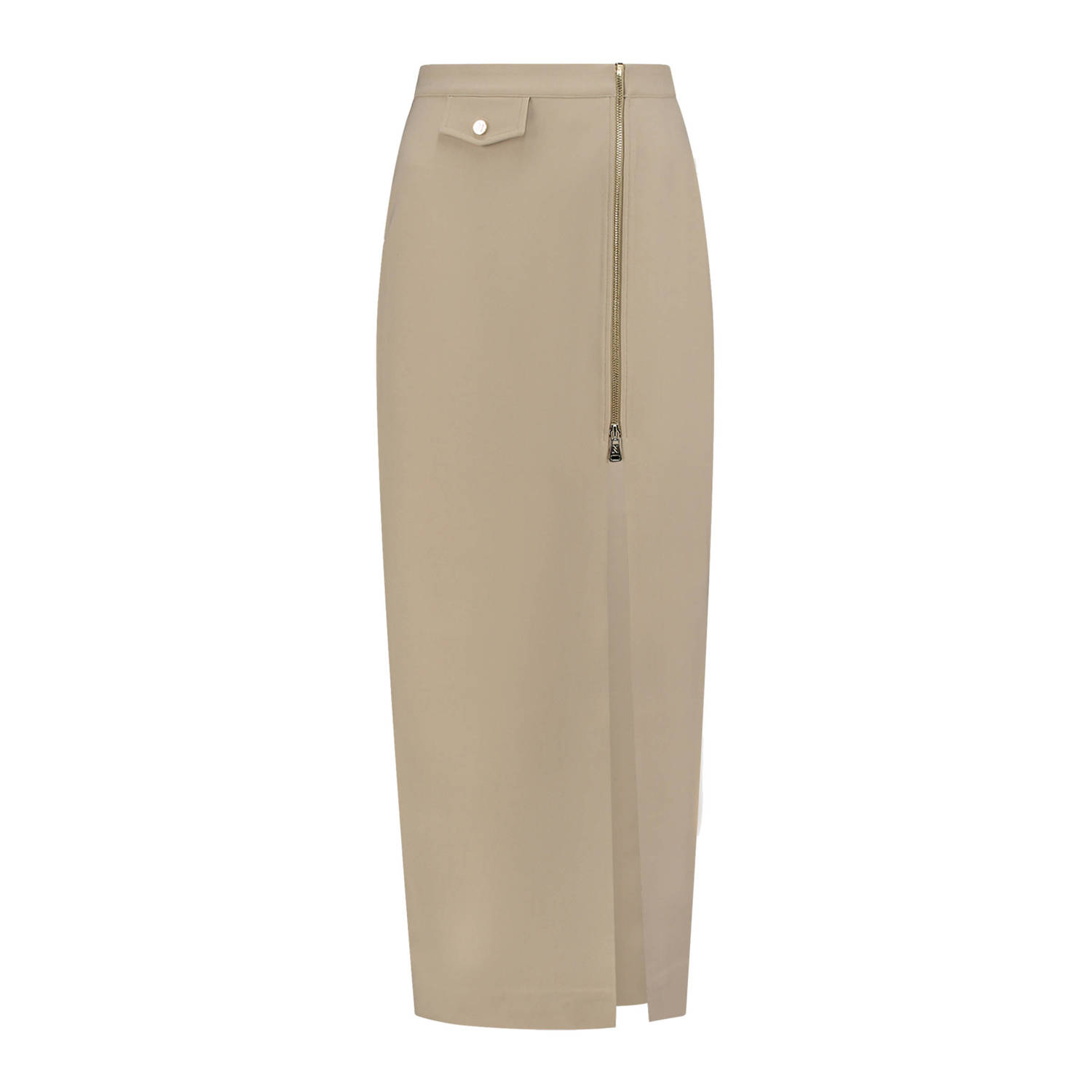 NIKKIE midi rok Bexley beige