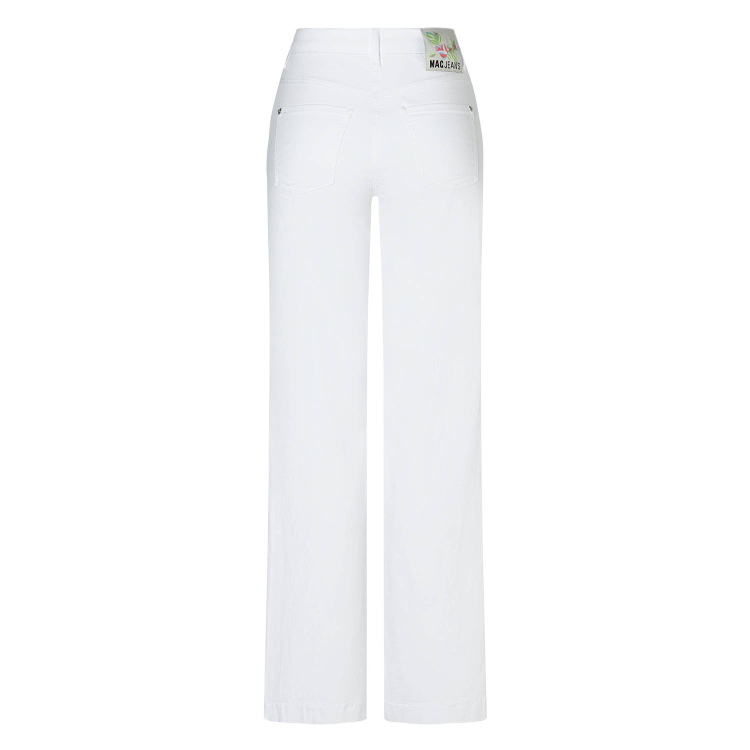 MAC regular waist wide leg jeans wit