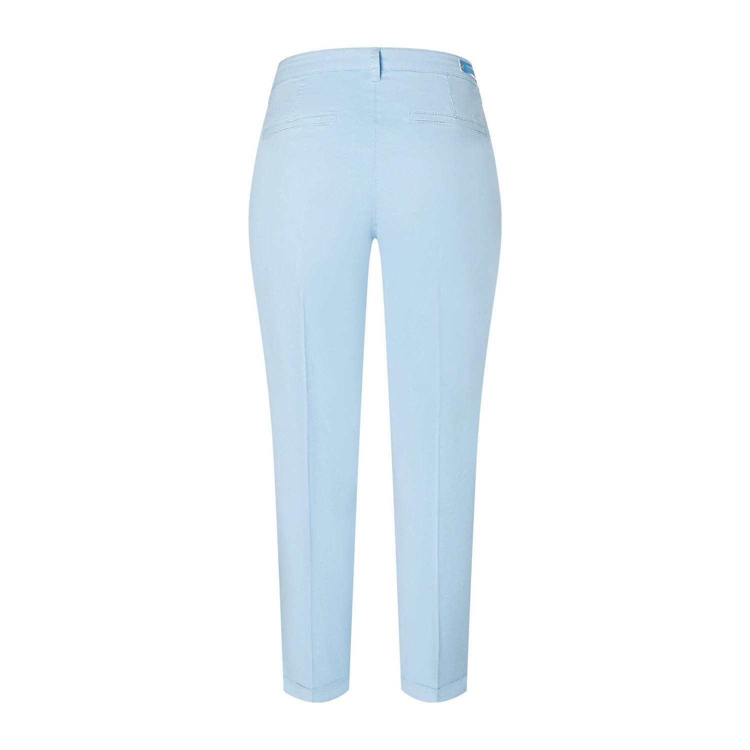 MAC tapered fit broek Chino turn up lichtblauw