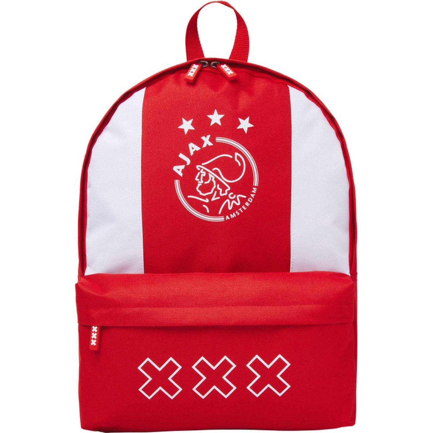Ajax rugzak groot rood wit Polyester Logo