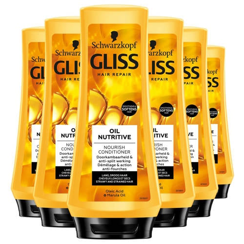 Schwarzkopf - Gliss - Conditioner - Oil Nutritive - 6x200 ml - Voordeelverpakking