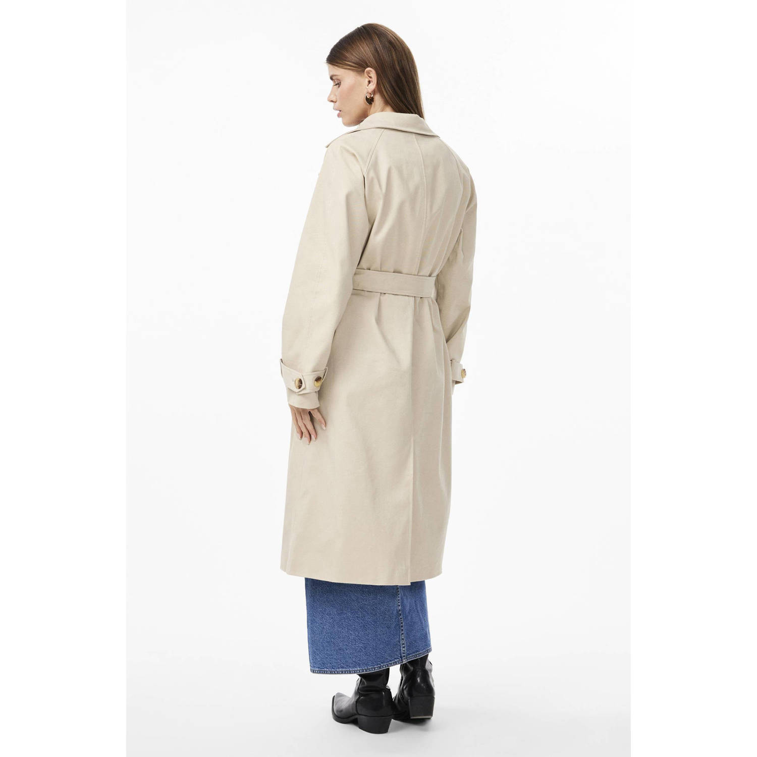 Y.A.S trenchcoat jas YASTERONIMO met ceintuur beige