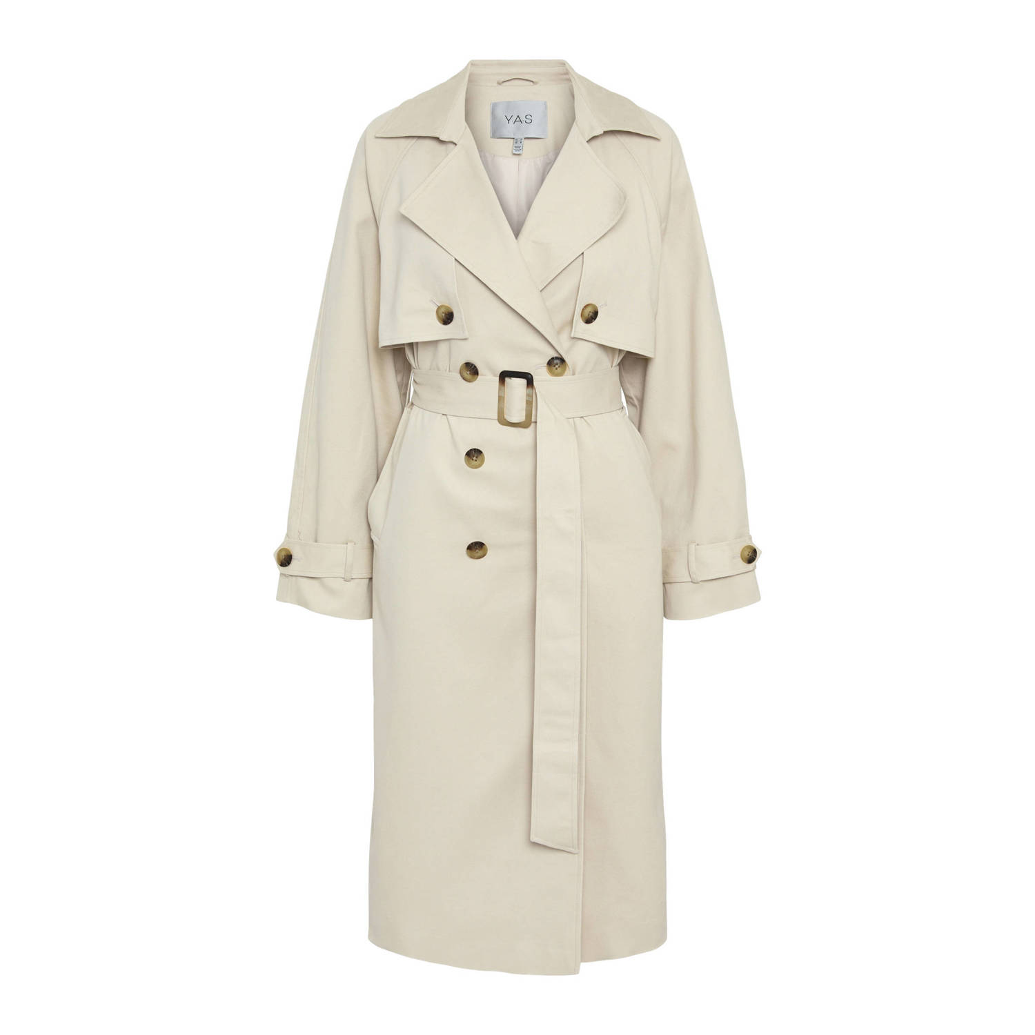 Y.A.S trenchcoat jas YASTERONIMO met ceintuur beige