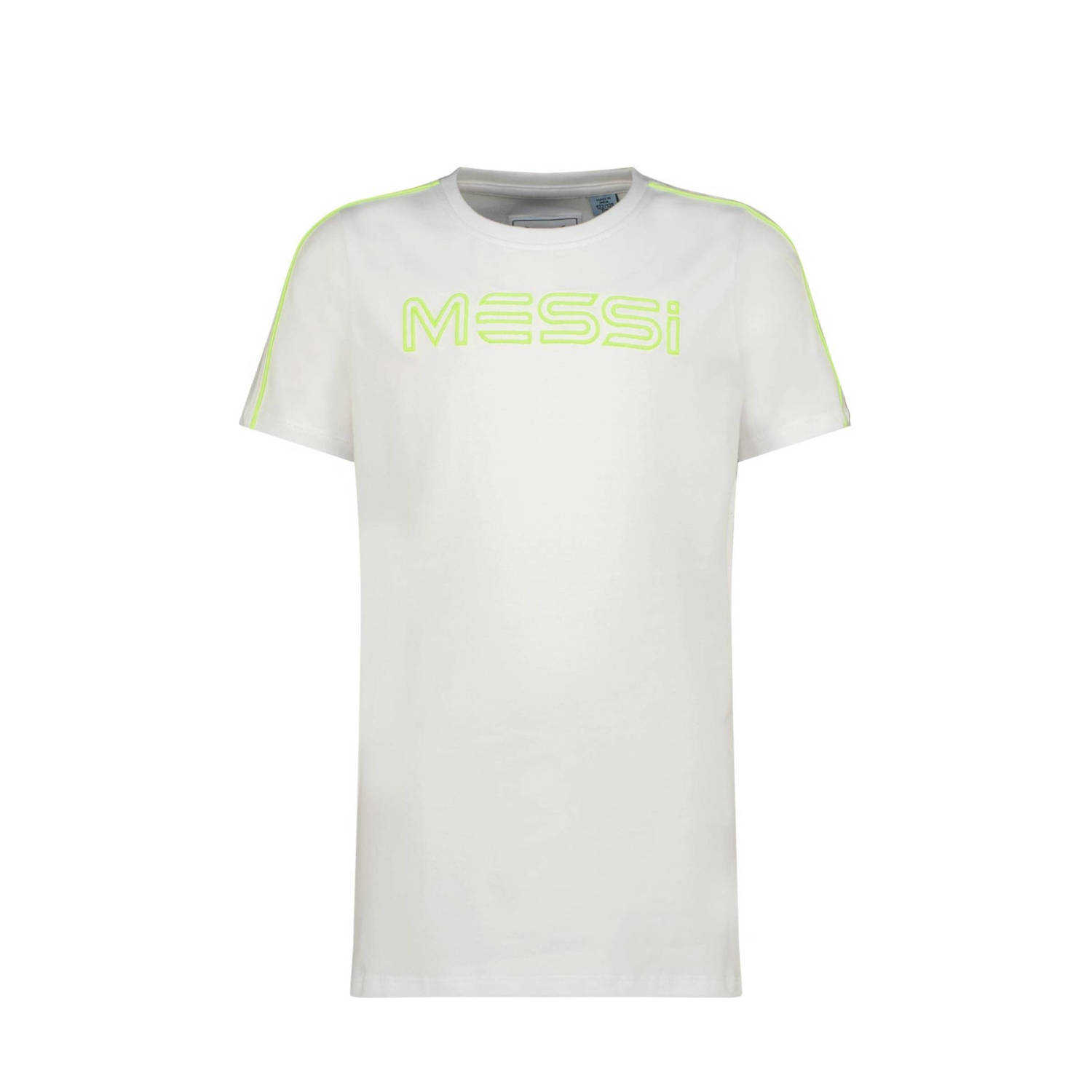 Vingino x Messi T-shirt Jaxe met logo wit