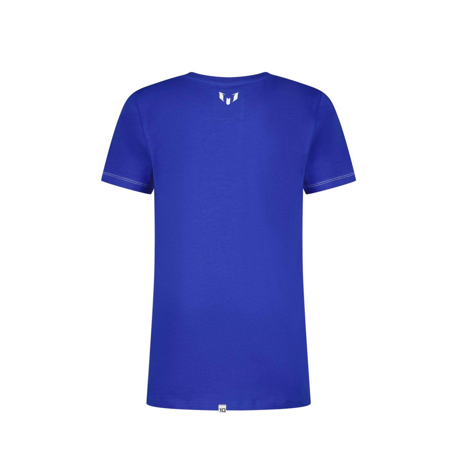 Vingino x Messi T-shirt met logo hardblauw wit