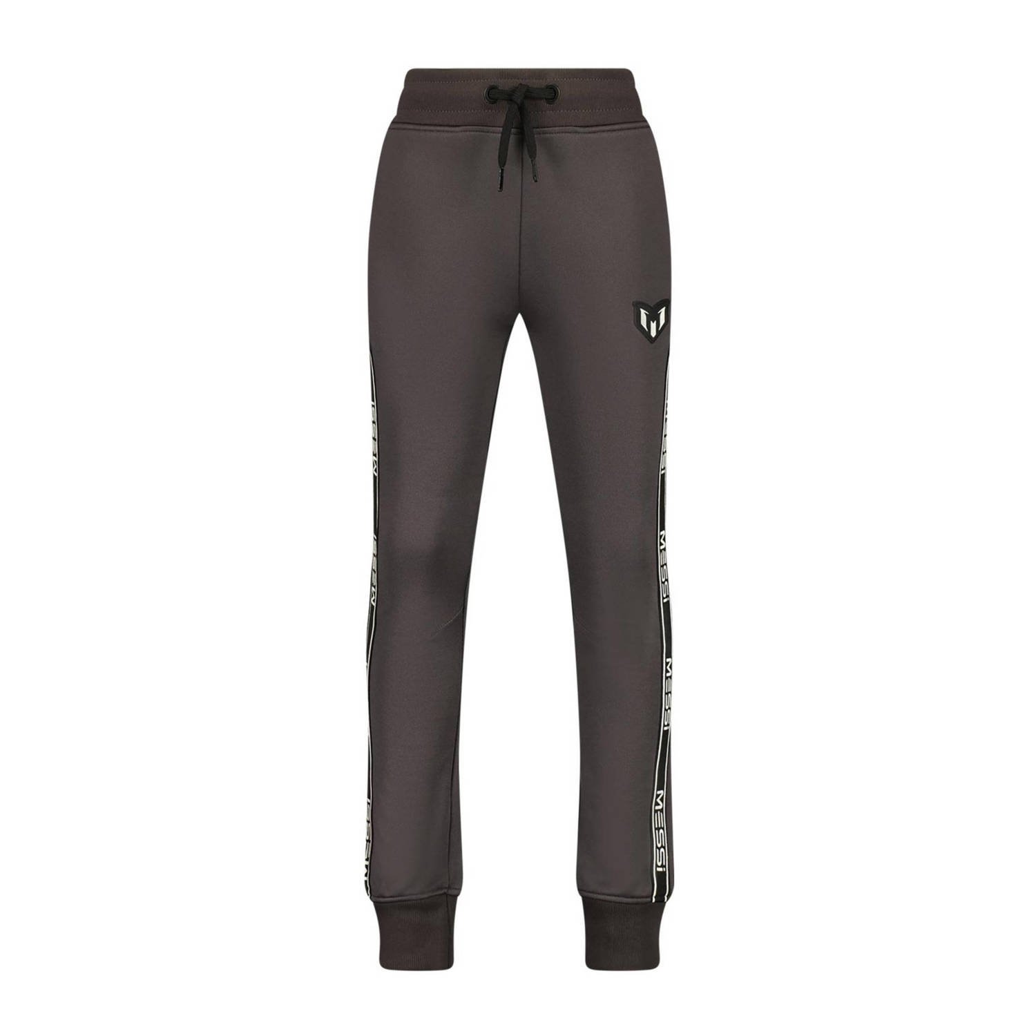 VINGINO x Messi joggingbroek Serto met zijstreep donkergrijs Jongens Sweat 104