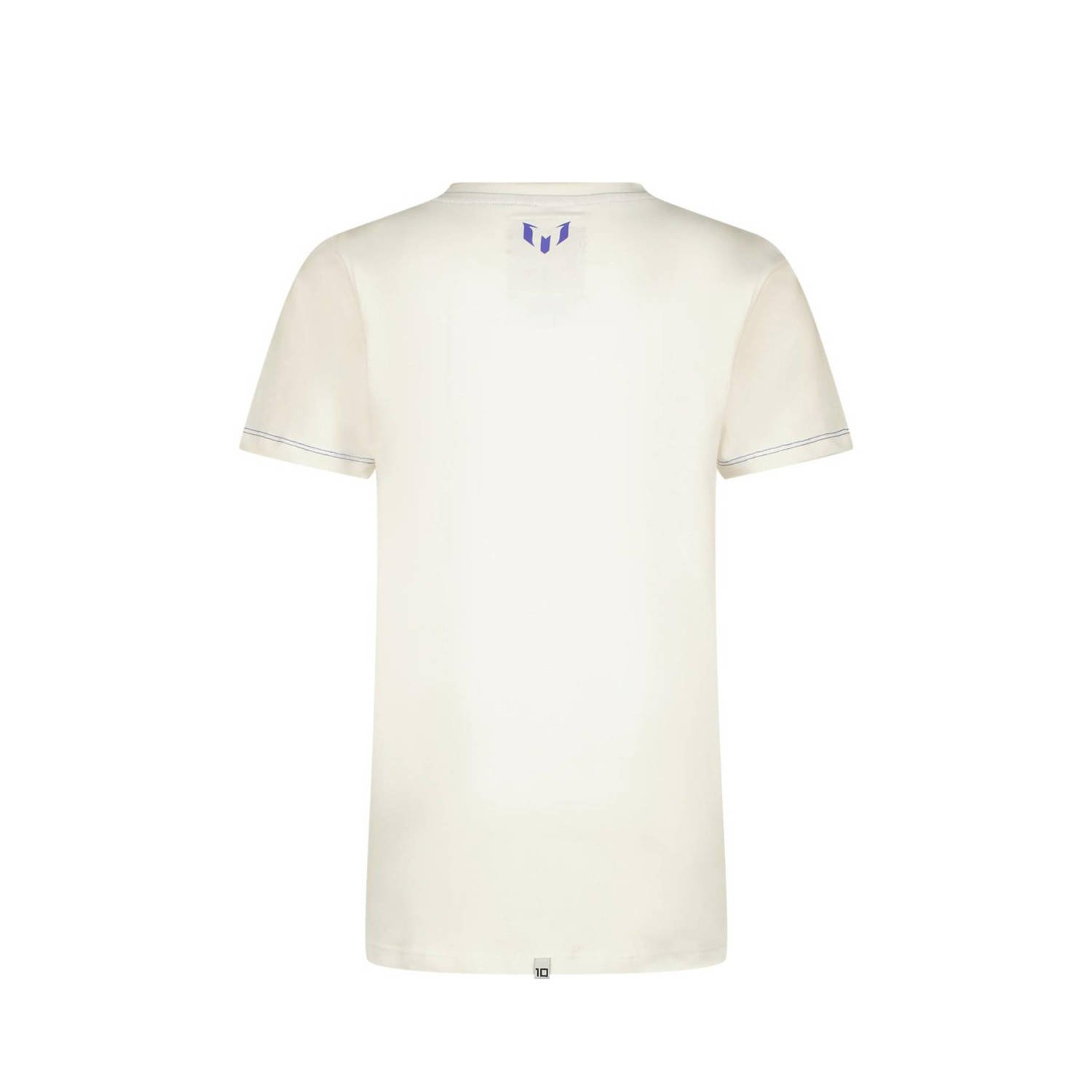 Vingino x Messi T-shirt met printopdruk wit hardblauw