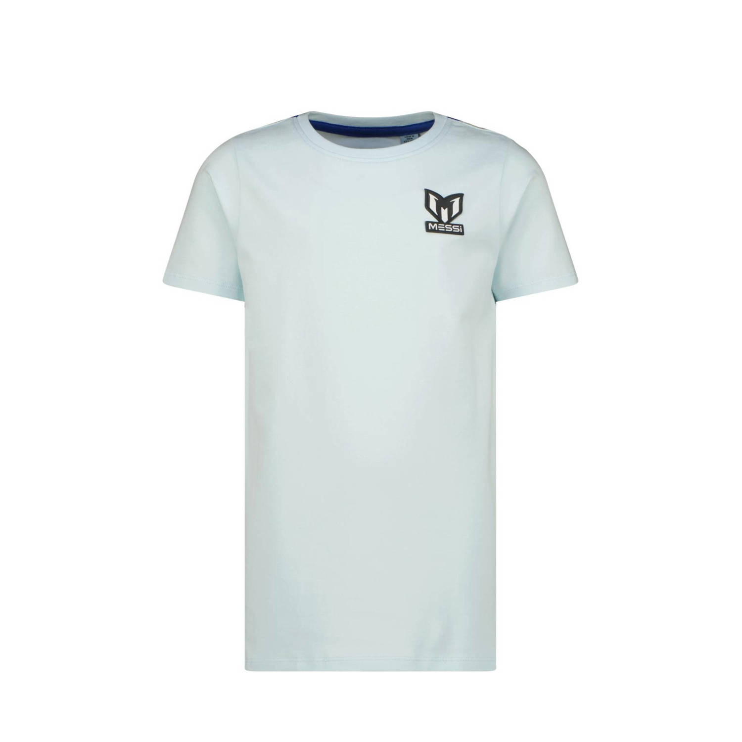 Vingino x Messi T-shirt Jacko met backprint lichtblauw hardblauw