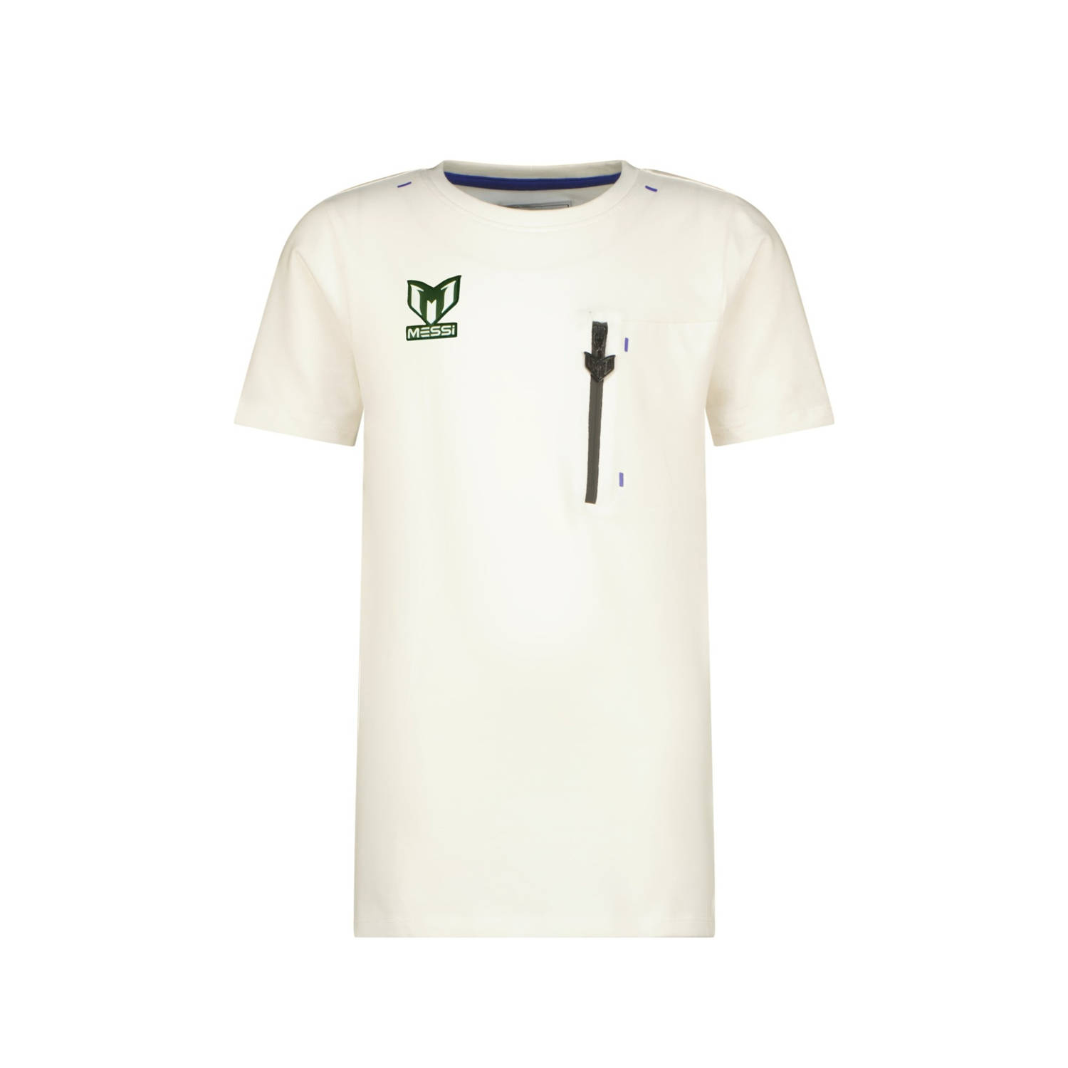 VINGINO x Messi T-shirt Jusai met printopdruk wit Jongens Stretchkatoen Ronde hals 176
