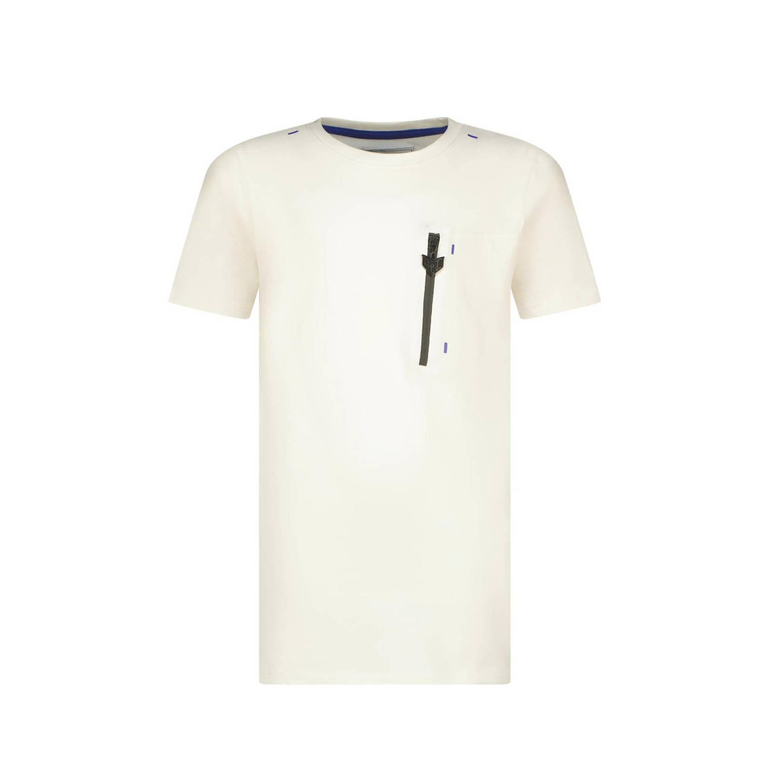 VINGINO x Messi T-shirt Jusai met printopdruk wit Jongens Stretchkatoen Ronde hals 116