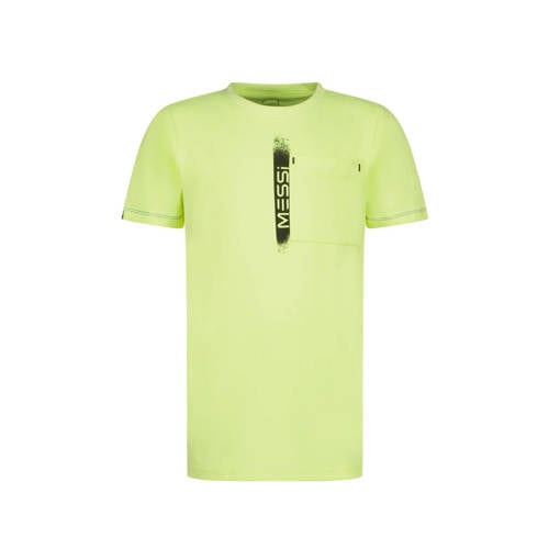 Vingino x Messi T-shirt Jefos met logo neon geel