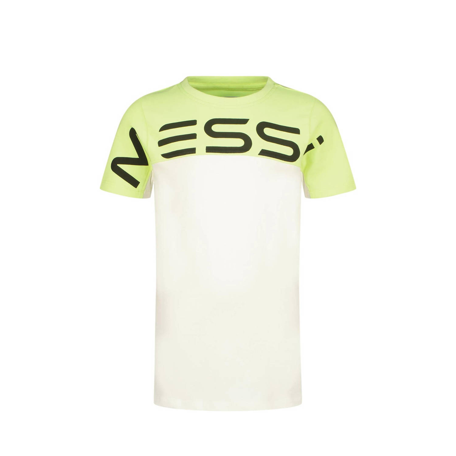 Vingino x Messi T-shirt Jint met logo wit geel