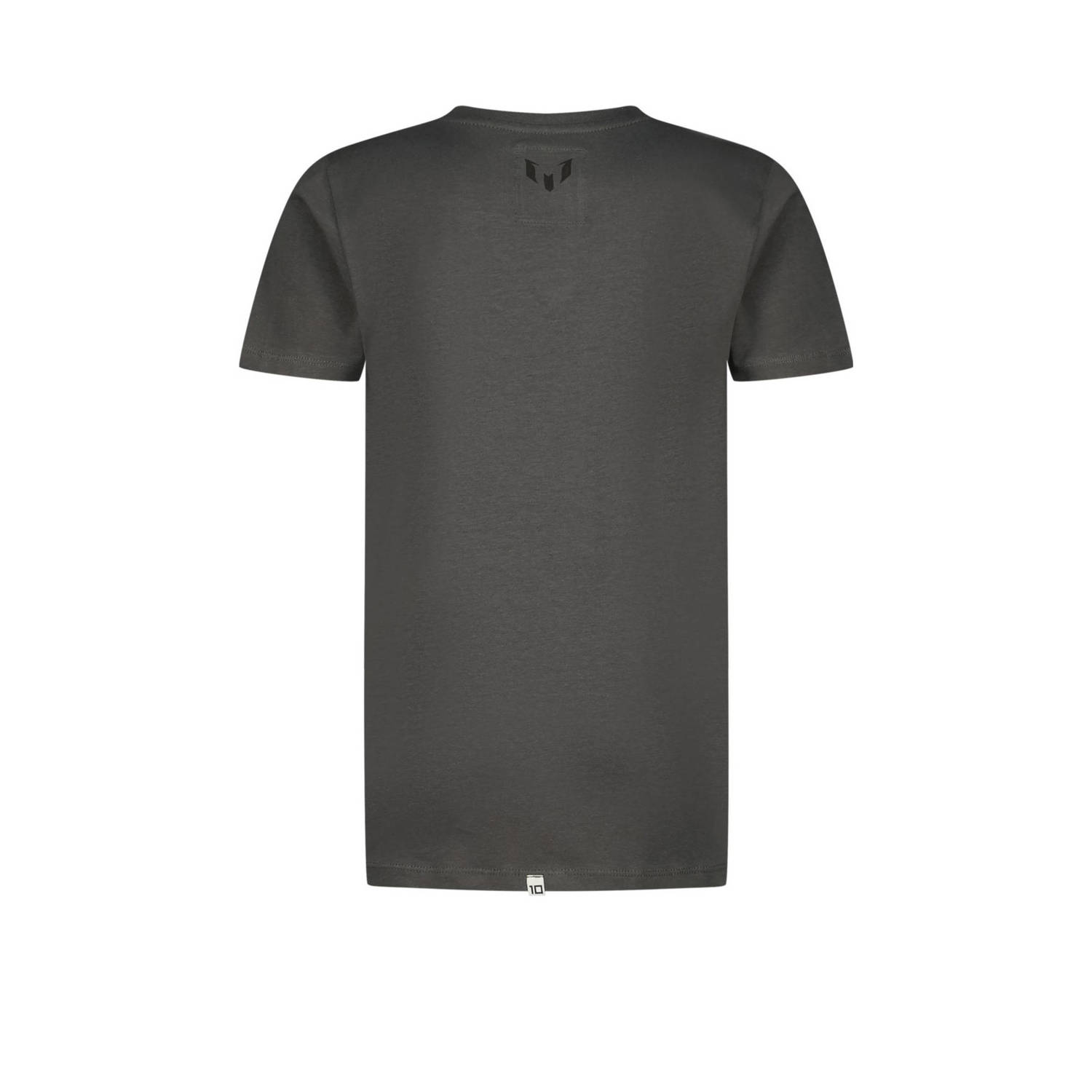 Vingino x Messi T-shirt Jaxe met logo donkergrijs
