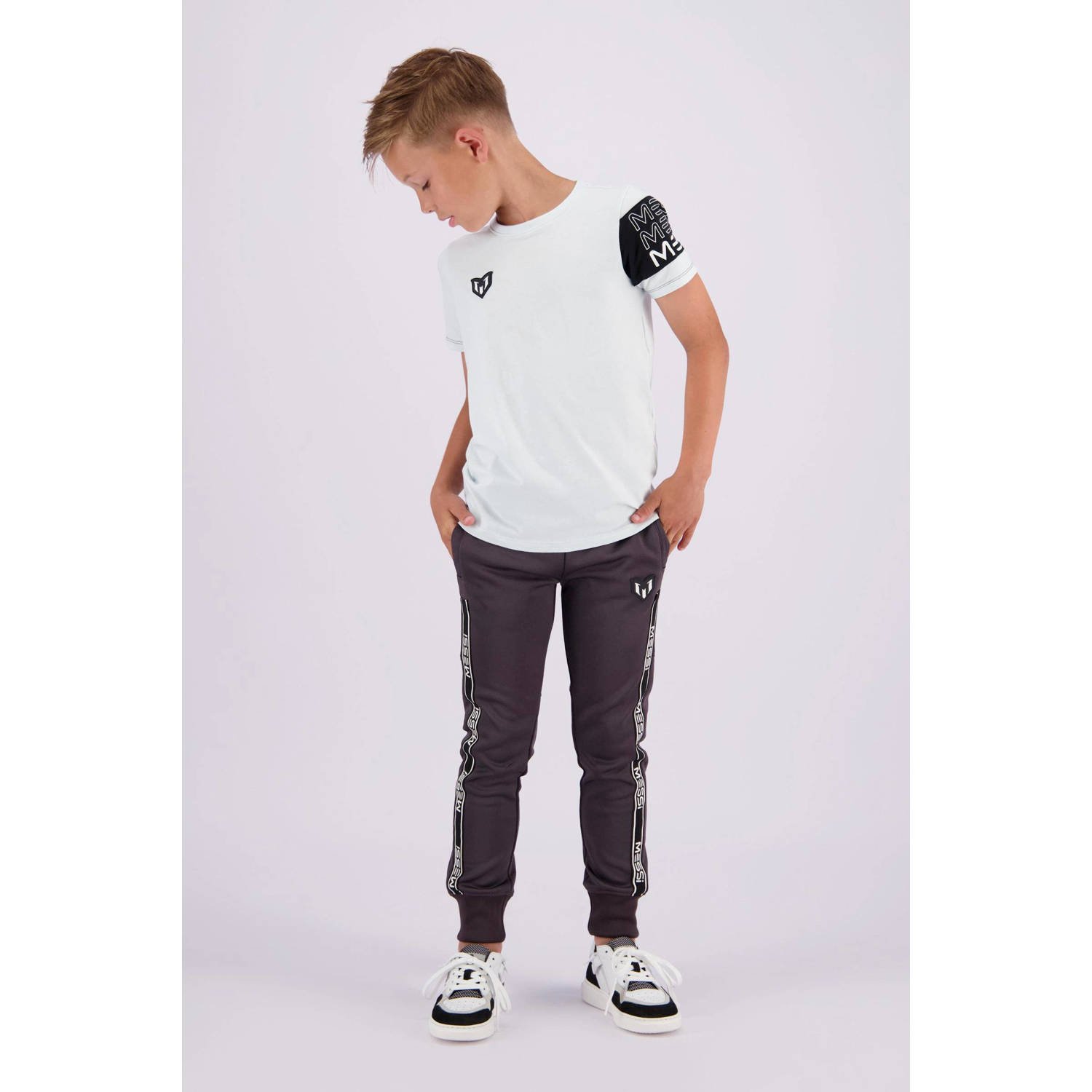 VINGINO x Messi T-shirt Jumal met logo lichtblauw Stretchkatoen Ronde hals 104