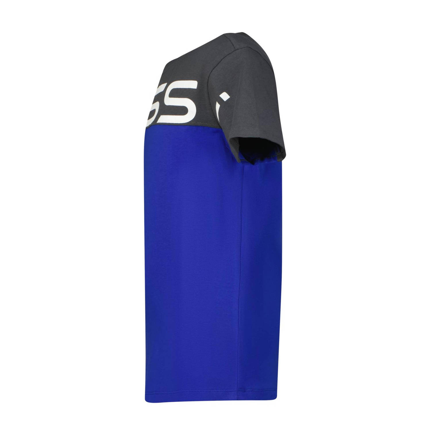 Vingino x Messi T-shirt Jint met logo hardblauw donkergrijs