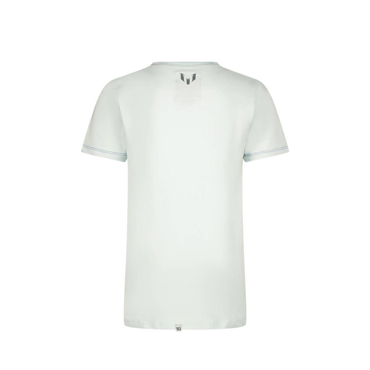 Vingino x Messi T-shirt met logo lichtblauw grijs