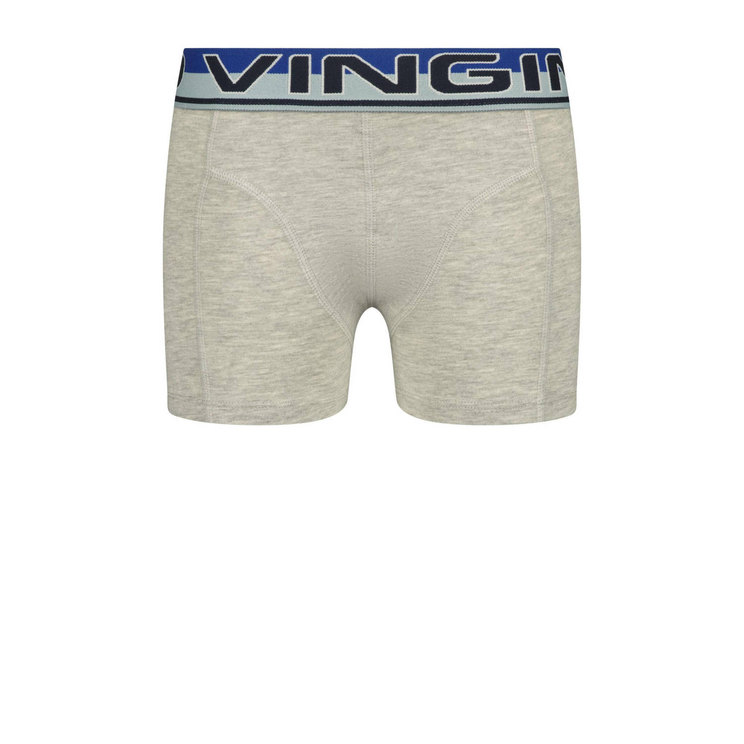 Vingino boxershort set van 2 donkerblauw grijs melange