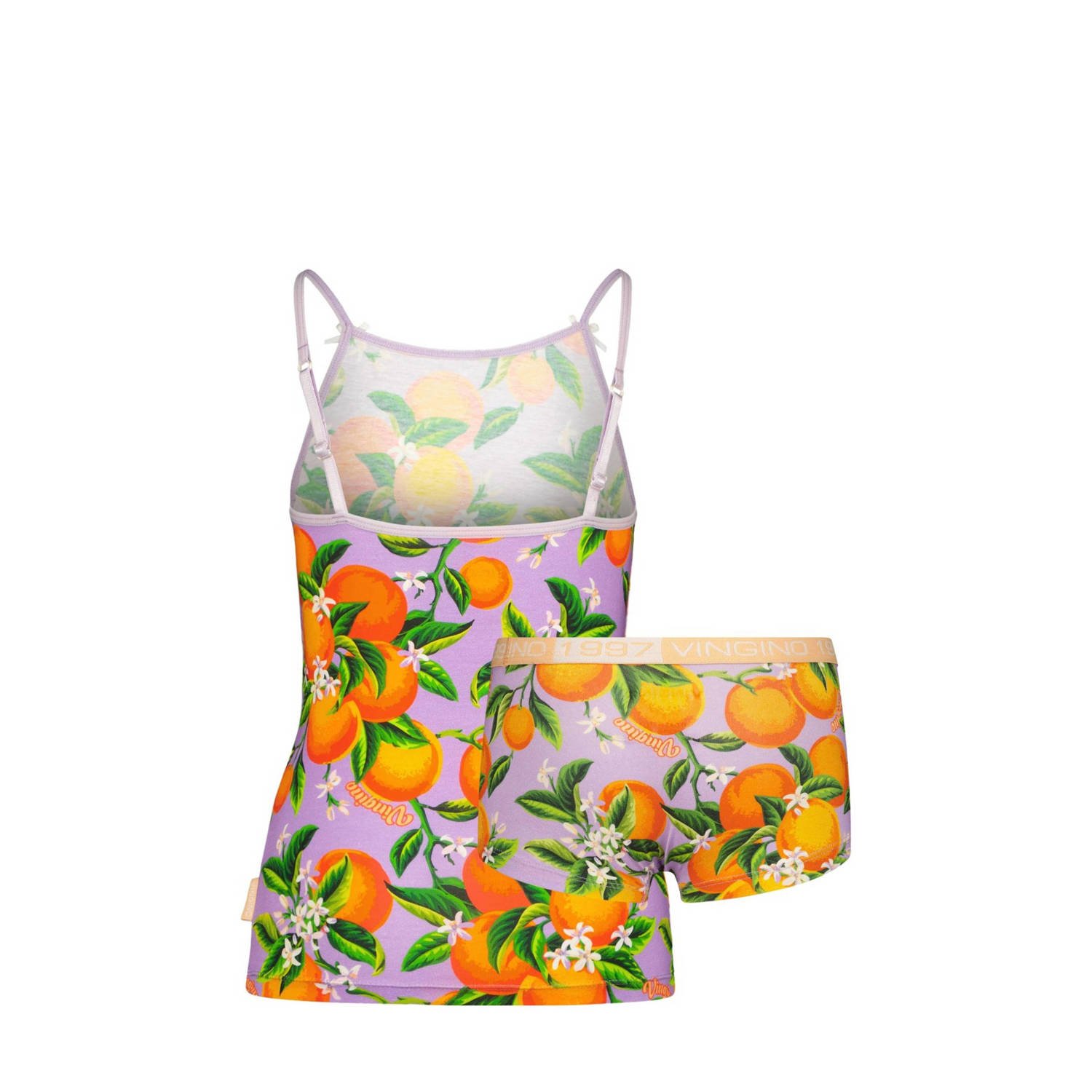 Vingino singlet + short Orange lila oranje