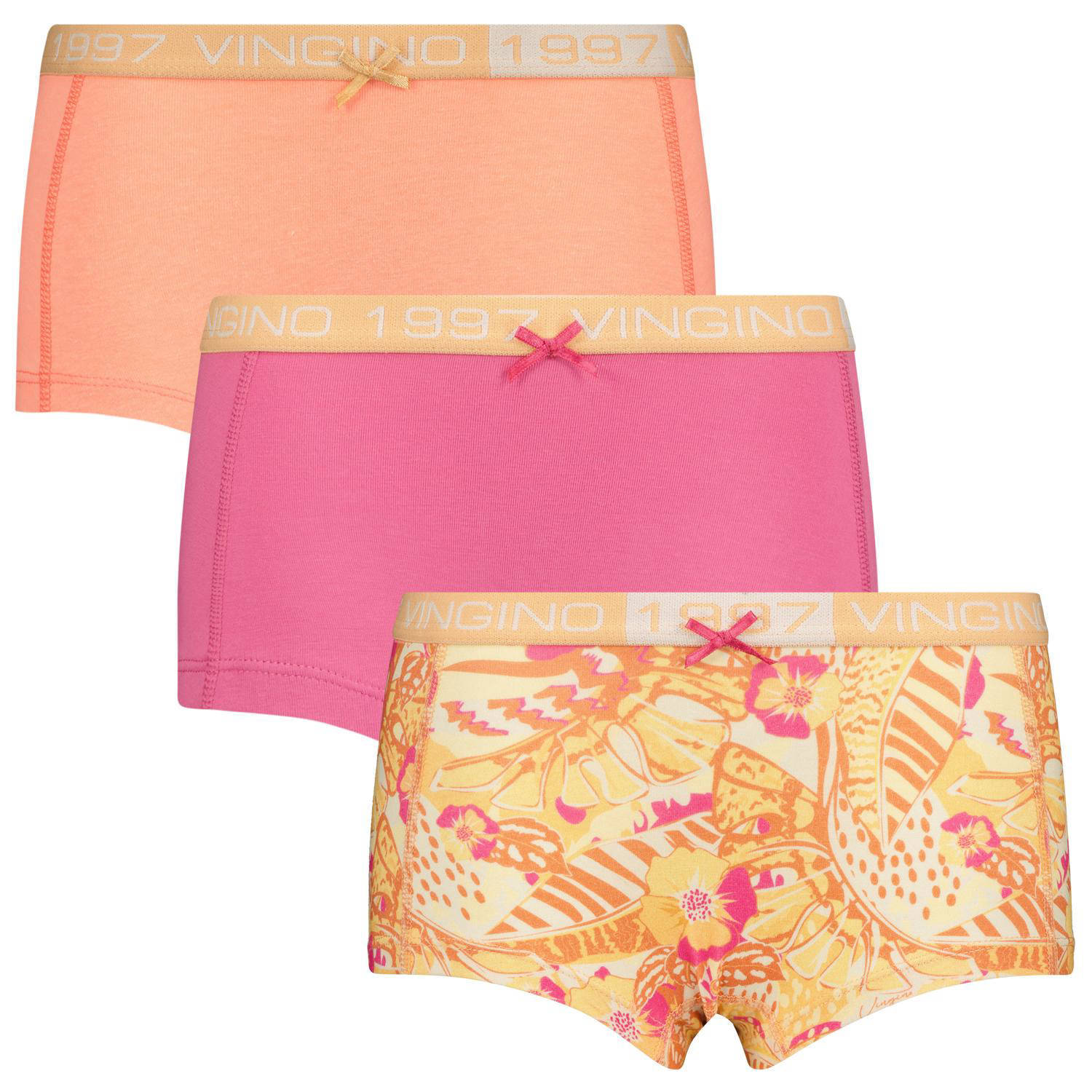 Vingino short Leaf _ set van 3 oranje roze