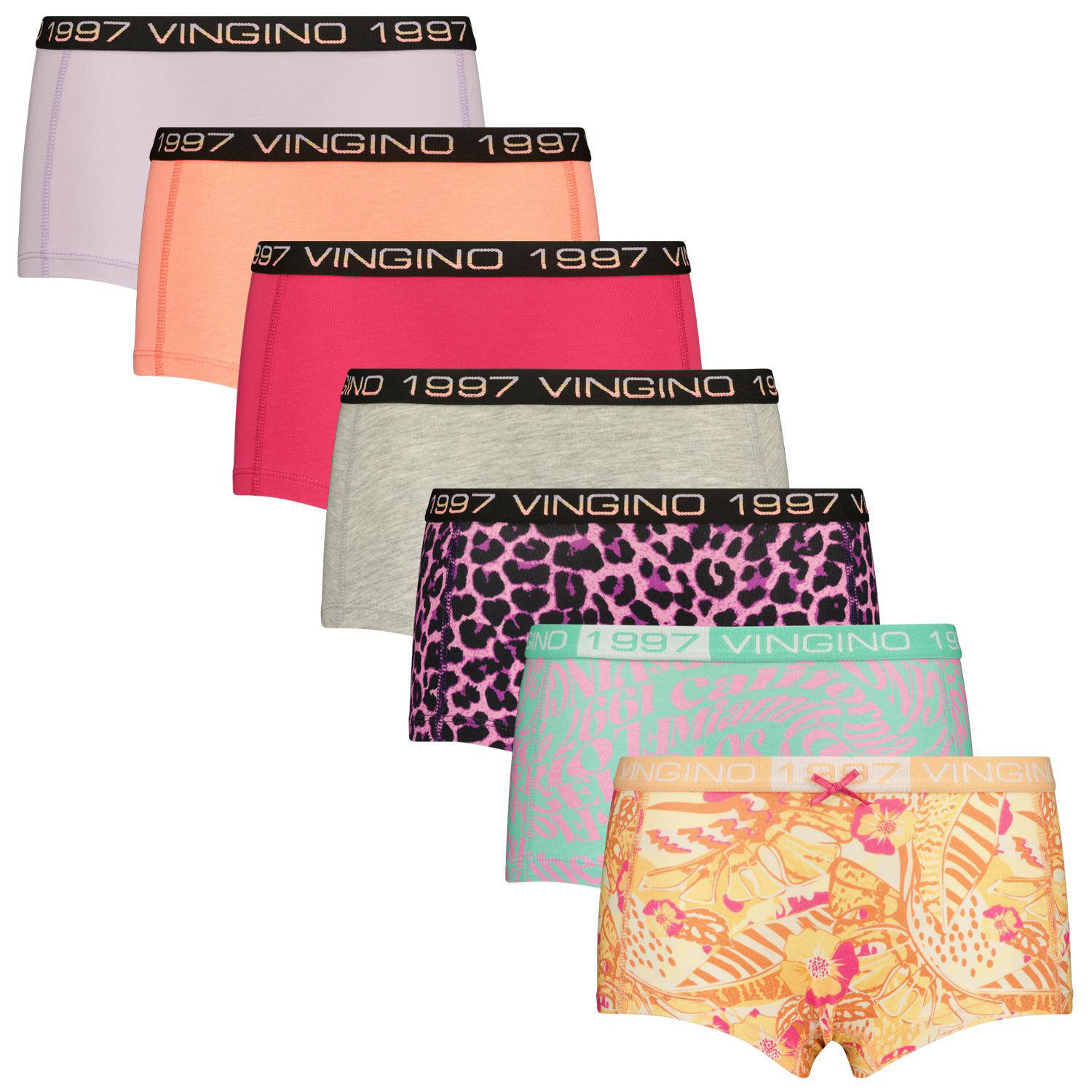 Vingino short Holiday set van 7 roze multicolor