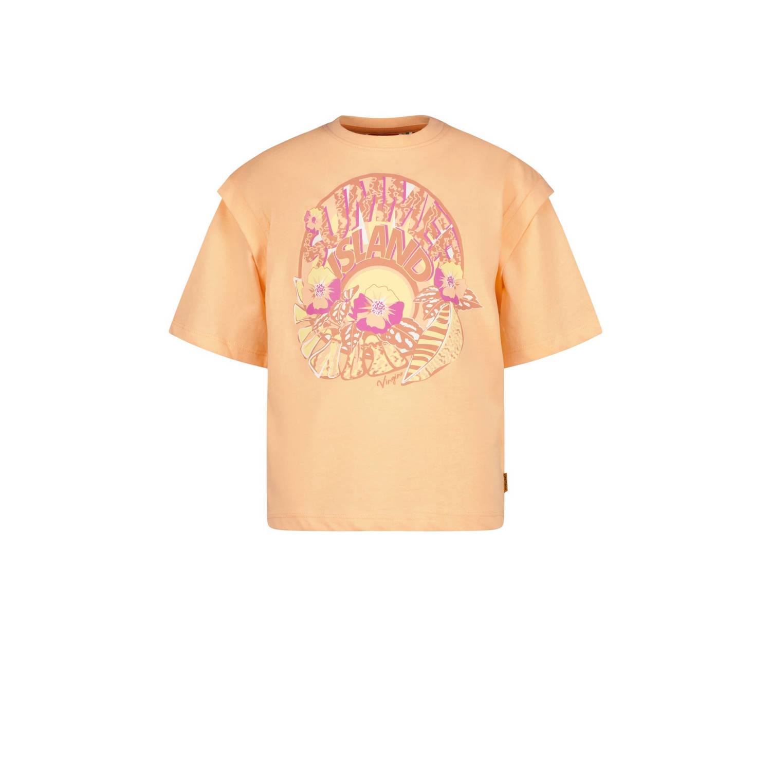 VINGINO T-shirt Halia zachtoranje Meisjes Katoen Ronde hals Printopdruk 152